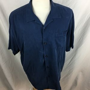 Tommy Bahama XL 100% Silk Blue Original Fit